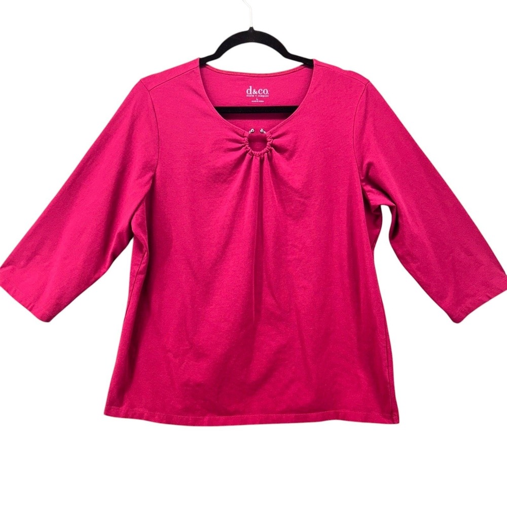 Denim & Co Top Wine Large